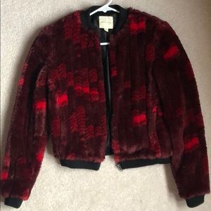 Silence + Noise Faux Fur Jacket